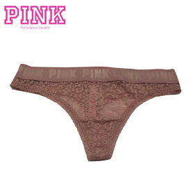 VICTORIA'S SECRET PINK Logo Leopard Thong Dustypink Underwear Ladys 2020SS ビクトリアシークレット ピンク ロゴ レオパード Tバック ダスティーピンク アンダーウェア 下着 レディース 2020年春夏