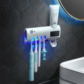 スマート歯ブラシ滅菌器UV滅菌壁掛け式歯ブラシホルダー自動歯磨き　日本語説明書付き ☆fs160