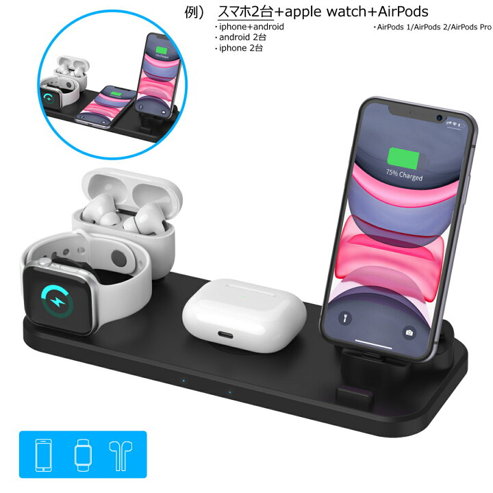 楽天市場】ワイヤレス充電器 apple watch 充電器 ワイヤレス充電器 