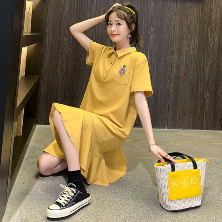 楽天市場 ポロシャツワンピース レディース ワンピース シャツワンピース ショート丈ワンピース ミニ丈ワンピース ポロシャツ 半袖ワンピース フレア ワンピース フレア裾 カジュアル 可愛い お洒落 キレイめ 夏新作 Fast Fashion