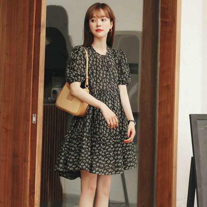 楽天市場 ワンピース レディース 花柄ワンピース ショート丈ワンピース ミニ丈ワンピース ティアードワンピース ワンピース フレア裾 可愛い 大きいサイズ ゆったり お洒落 キレイめ 夏新作 Fast Fashion