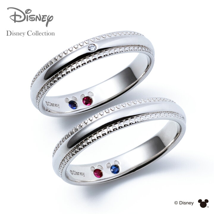 楽天市場 ラッピング無料 刻印無料 ディズニーコレクション ディズニー プラチナ マリッジ リング 結婚指輪 隠れミッキーマウス ペアリング The Kiss ザキッス 指輪 誕生石 Di セット シンプル 男性 女性 2個セット ザキス 夏 浴衣
