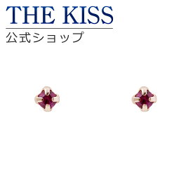 【ラッピング無料】THE KISS 公式ショップ K10 ピンクゴールド ピアス 誕生石 ルビー ピアス レディースジュエリー・アクセサリー ジュエリーブランド THEKISS レディースピアス プレゼント SE-001RB ブライダル【あす楽対応（土日祝除く）】