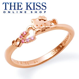 【ラッピング無料】【ハローキティ×THE KISSコラボ】キティ ピンクゴールドコーティング ハート レディースリング ☆ シルバ- レディース リング 指輪 ブランド ☆ SILVER Ladies Ring couple【あす楽対応（土日祝除く）】