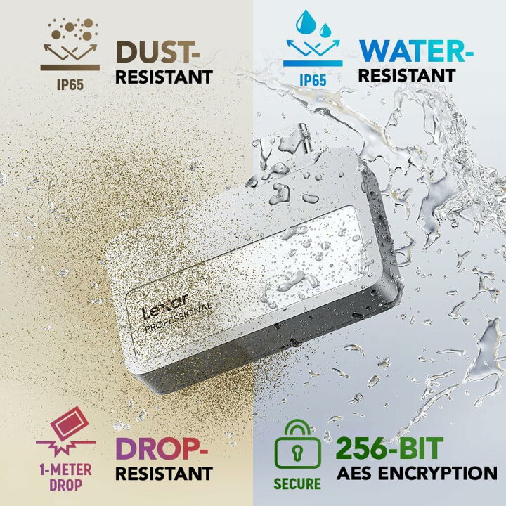楽天市場】Lexar Professional Go ポータブル SSD 1TB 2TB ハブ付き 