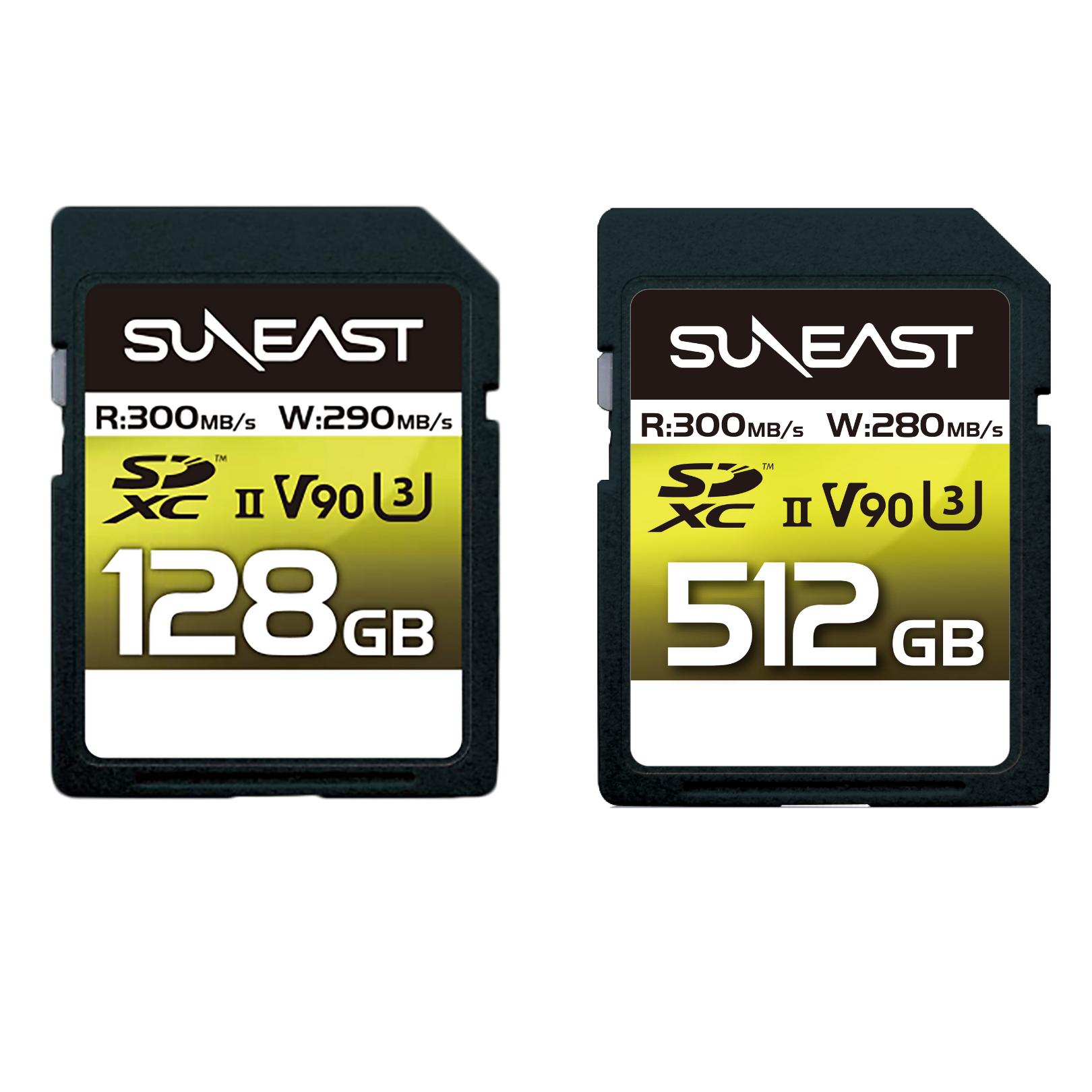 SUNEAST ULTIMATE PRO 最大300MB s 8K UHS-II U3 4K SDXCカード プロフェッショナル メモリーカード  V90 64GB