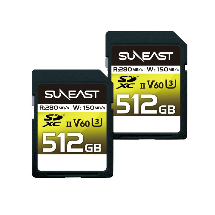 楽天市場】SUNEAST SDXCカード 512GB 2セット UHS-II V60 最大280MB/s U3 4K UHD ULTIMATE PRO  プロフェッショナル メモリーカード SE-SDU2512GB280 : ファストオンライン