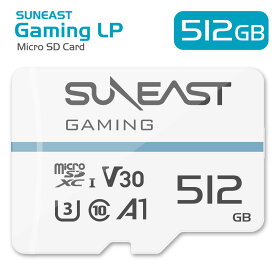 SUNEAST microSDカード 512GB アダプター1個附属 マイクロsdカード class10 UHS-1 U3 V30 A1 4K対応 Nintendo Switch ドライブレコーダー カメラ タブレット ドローン動作確認済 メモリーカード Gaming LP microsdxcカード (YF)SE-MSD512GMON