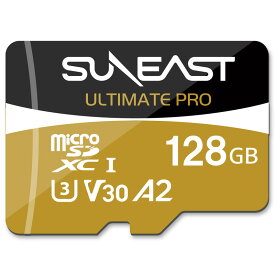 SUNEAST ULTIMATE PRO microSDXC 128GB UHS-I 変換アダプター 1個附属 DDR200モード A2 U3 V30 Class10 HD 4K microSDXCカード マイクロSDメモリーカード 【日本国内正規品】SE-MSDU112818ON