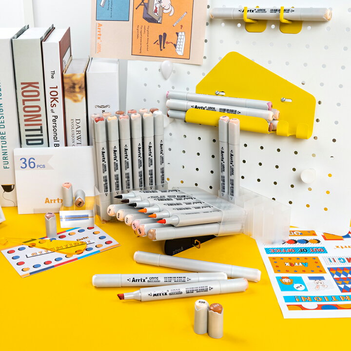 楽天市場 Arrtx Oros イラストマーカー 筆タイプ 36色 セット 2種類のペン先 コミック用 塗り絵 落書き ブレンダーペン付き 収納バッグ ペンスタンド ふでタイプ ペン おすすめ Asm 03sk 肌色 茶色 ホビー 画材 えのぐ 送料無料 Fastsalesdirect