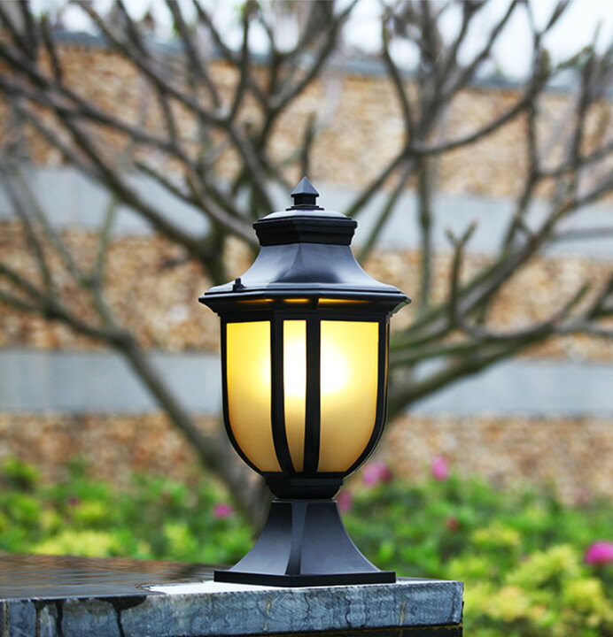楽天市場 ガーデンライト 照明 門灯 玄関 照明 ランプ 門柱灯 Led エクステリアライト 外灯 アンティーク レトロ おしゃれ 玄関照明 柱上付け照明 庭園灯 Fastsun