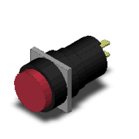 オムロン　M16-TR-24D　表示灯(丸胴形φ16) 表示部丸形 LED照光（AC/DC24V）赤 はんだづけ端子
