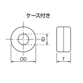 NECトーキン　ESD-R-25　非分割トロイダルコア（ケース付：白）　外径26.0±1.0 内径14.0±1.0 厚さ15.0±1.0