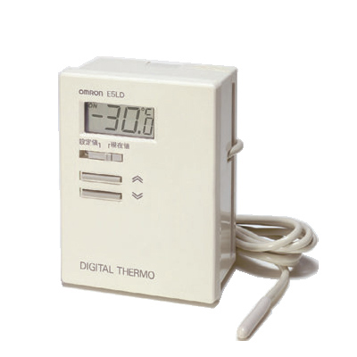 オムロン E5LD-7 AC100V デジタルサーモ 表示単位0.1 ℃ 一体形サーミスタ入力 接点1a 購買 ※ラッピング ※ 加熱用 リード線長さ2m 逆動作 リレー出力 設定温度範囲30.0～110.0