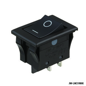 NKK�X�C�b�`�Y�@JW-LW21RKK�@���b�J�X�C�b�` 16A 125V AC 2�� ON-OFF�iIO�\���j�@��t�����@30.7×20.5mm