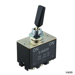 NKK�X�C�b�`�Y�@S-822D�@2�ɁiON-ON�j AC125V15A�@��{���o�[�@���^�g�O���X�C�b�`�@�p�l����t��12.5Dia.