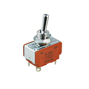 NKK�X�C�b�`�Y�@S-331-J�@2�� ON-OFF �͂񂾒[�@��R����20A AC125V�@�K�iUL/CSA�擾�@���^�g�O���X�C�b�` 12.5Dia