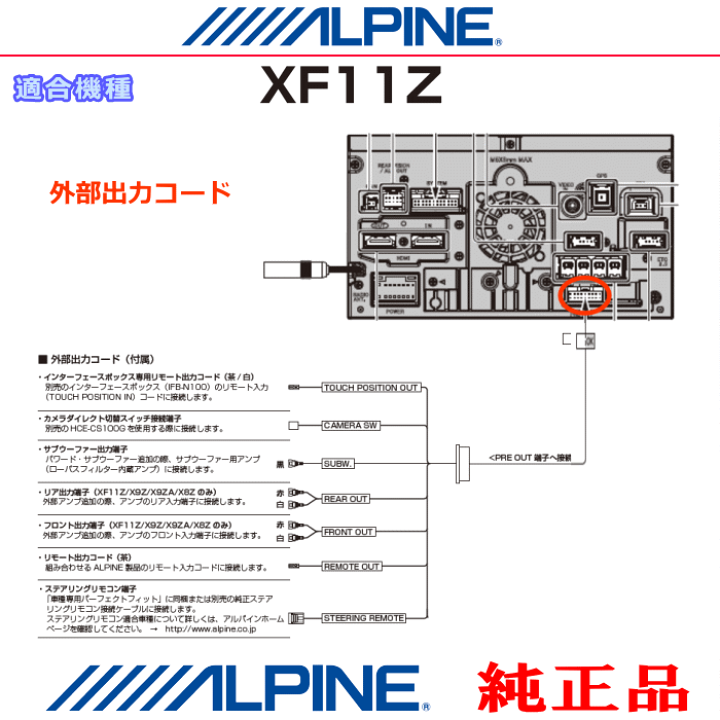 楽天市場】ALPINE 『 アルパイン 』 純正 XF11 音声・サブウーファー