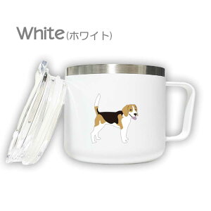 Fave ビーグル 蓋つき ステンレスマグカップ 320ml 保温 保冷 ステンレス マグカップ ふた 二重構造 オリジナル イングリッシュビーグル 犬 ペット