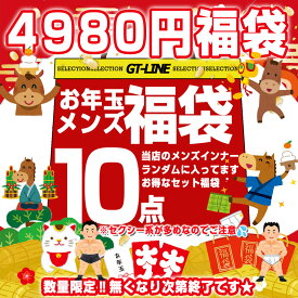 4980円 福袋 メンズ 2026年 数量限定 送料無料 メンズインナー お年玉10点 ビキニ Tバック ボクサー ブリーフ トランクス ケツワレ 褌 GT-LINE Favolic