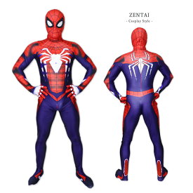 スパイダー　03 服 分離式 ゼンタイ フェイスマスク Zentai ヒーロー アメコミ 股間ファスナー付 覆面 全身タイツ ボディースーツ 大人用 仮装 コスチューム 衣装 cosplay ハロウィン GT-LINE Favolic