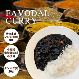 FAVODAL CURRY 6袋入り｜安井友梨監修｜麻炭入り本格スパイス チキンキーマカレー｜レンジ対応｜常温保存｜高タンパク・低脂質・無添加｜ファボリンク