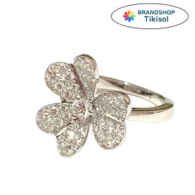 【美品】Van Cleef & Arpels ヴァンクリーフ ＆ アーペル FRIVOLE 1 FLOWER RING フリヴォル 1 フラワーリング VCARD31648 BL113992 ダイヤモンド K18 ホワイトゴールド 総重量3.9g 保存ケース付き 新品仕上げ済【中古】