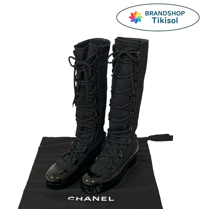 楽天市場】【美品】CHANEL シャネル ロングブーツ G35139 ココマーク 