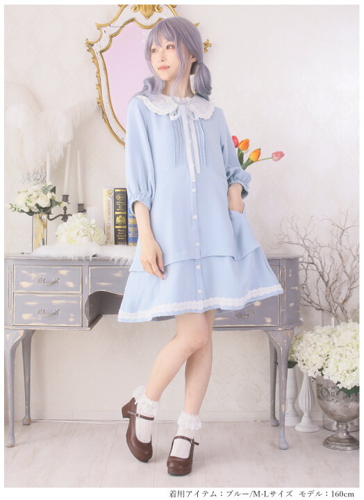 ❤️☆Alice olive 新作新品 ブルー 犬柄ブラウス オシャレ 綺麗 （100  