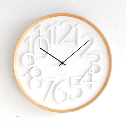 楽天市場】掛け時計 おしゃれ 木製 レジン ホワイト シンプル 立体