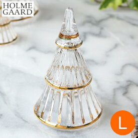 HOLMEGAARD クリスマスツリー L ホルムガード ガラス 北欧 クリスマス オブジェ 置物 高さ 13.5cm インテリア おしゃれ モダン シンプル 高級 クリア ゴールド アンティーク 卓上 小さい 飾り オーナメント デンマーク 北欧雑貨