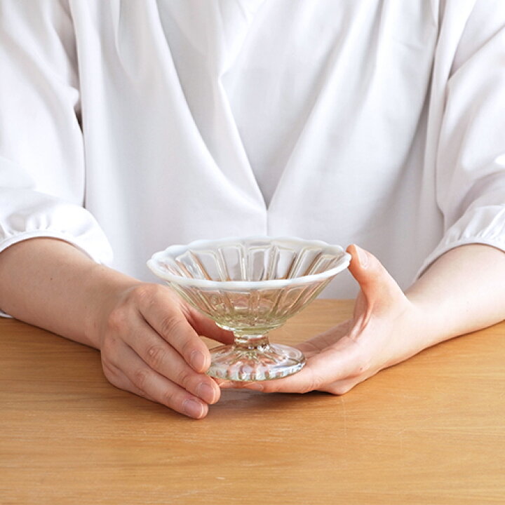 楽天市場 廣田硝子 雪の花 サンデー 12 7cm ブルー 古代色 ガラス コンポート 脚付 サンデーカップ デザートカップ ヒロタガラス 日本製 Favoritestyle キッチン 雑貨