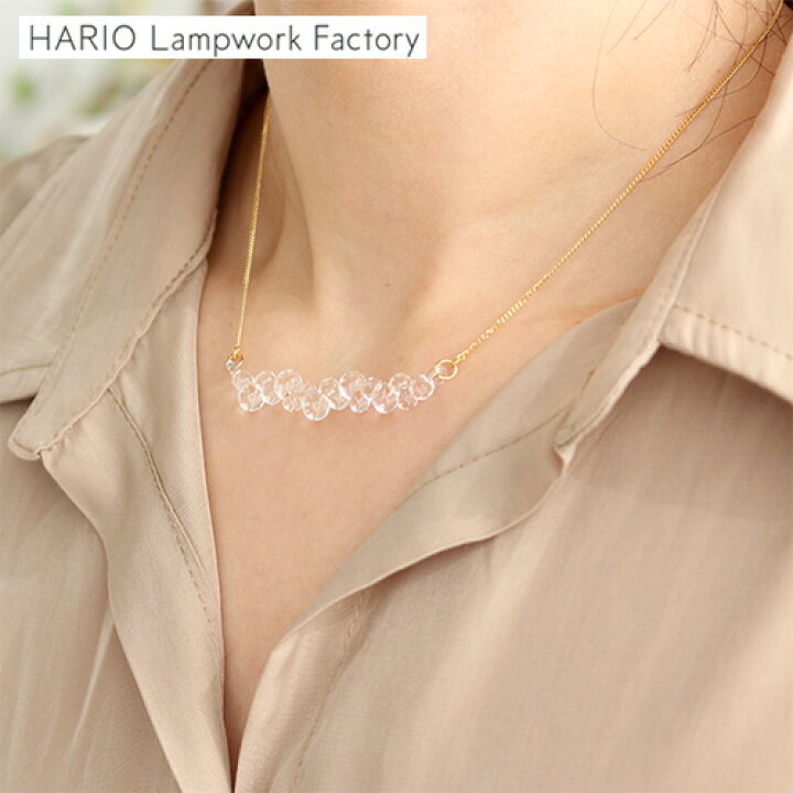 楽天市場 ハリオ ネックレス グロス Water Drops 雫 ガラス レディース シンプル Hario Lampwork Factory 手作り 日本製 アクセサリー 硝子 クリア Favoritestyle キッチン 雑貨