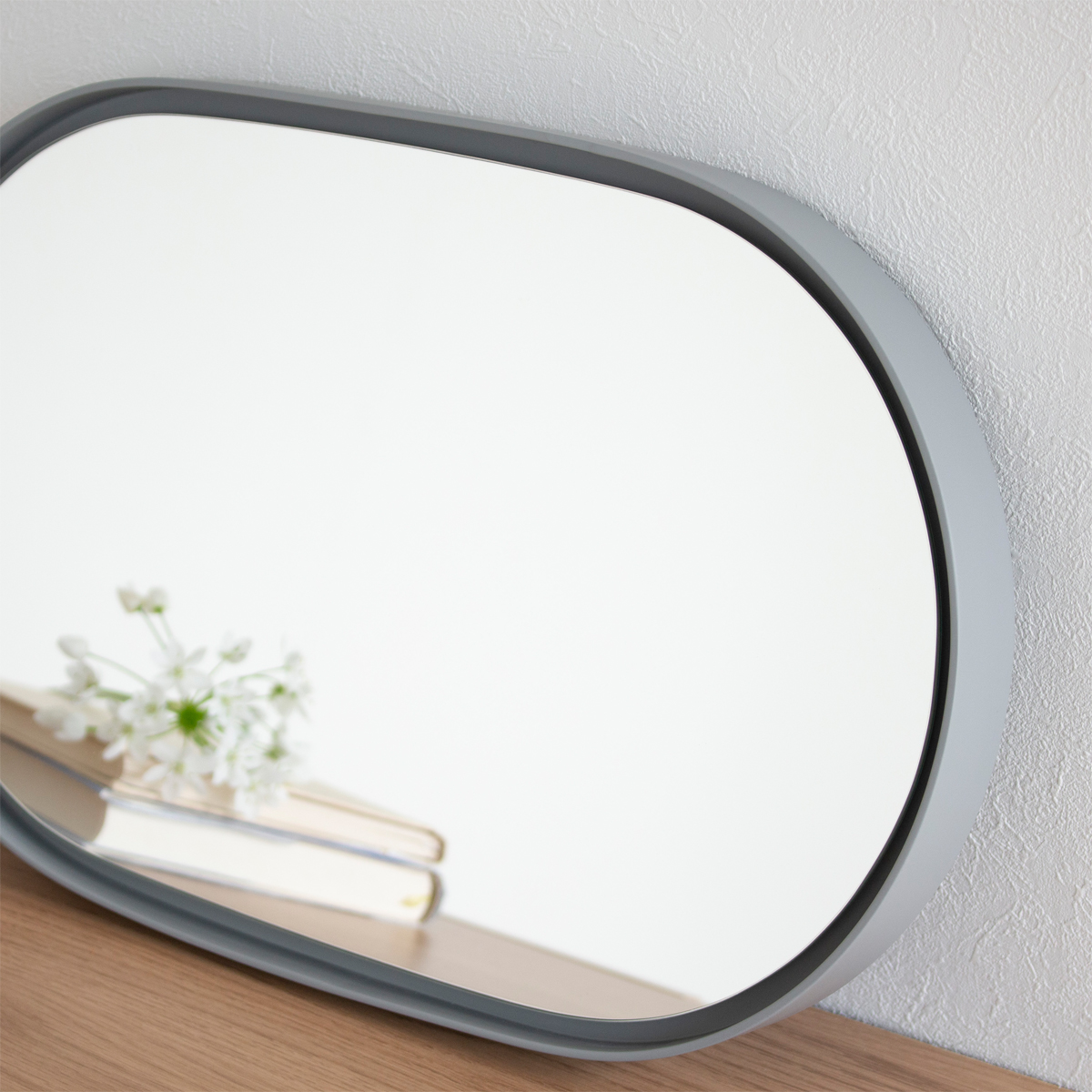 楽天市場】鏡 壁掛け ミラー 丸 丸い 楕円 ウォールミラー 木製 