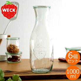 WECK キャニスター ジュースジャー 1000ml 6個セット JUICE JAR ガラスキャニスター ウェック 保存容器 保存瓶 WE-766