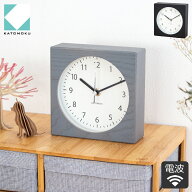 KATOMOKU カトモク 置き時計 電波時計 Dual use clock 8 掛け時計 置時計 壁掛け 掛け置き兼用 スクエア …