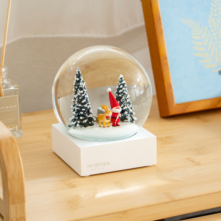 楽天市場】ノルディカニッセ 限定品 スノードーム そりを引いたサンタ  