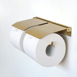 flap ペーパーホルダーダブル ブラス トイレットペーパーホルダー 真ちゅう 真鍮 インテリア雑貨 AXCIS アクシス