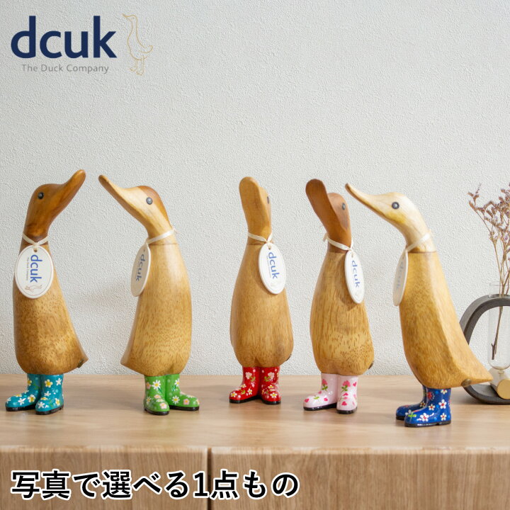 楽天市場】dcuk ダックリング 置物 天然木 Floral Welly Boots 木彫り 