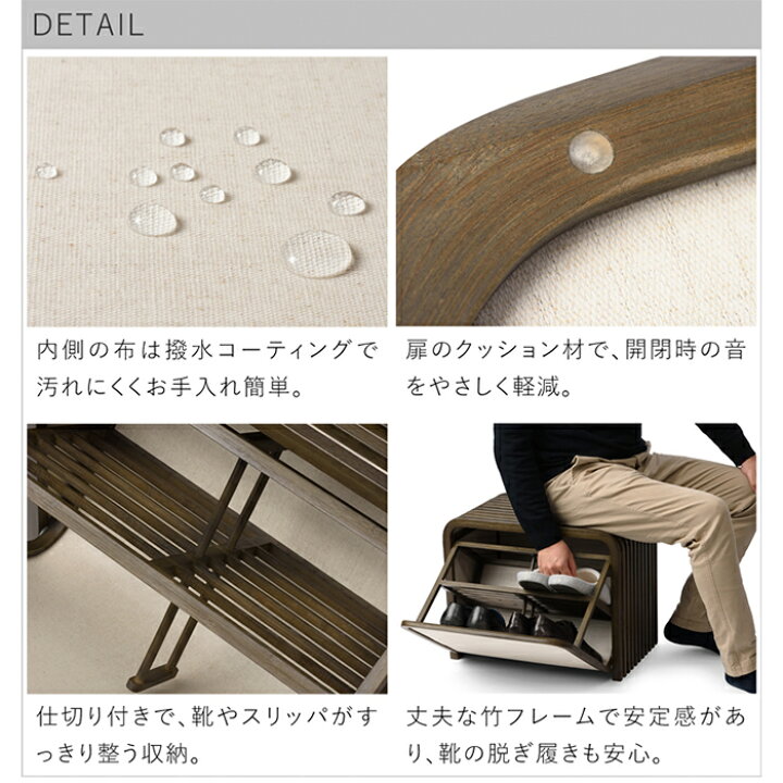 楽天市場】[正規代理店] Gudee グディ 収納ベンチ シューズボックス 靴 