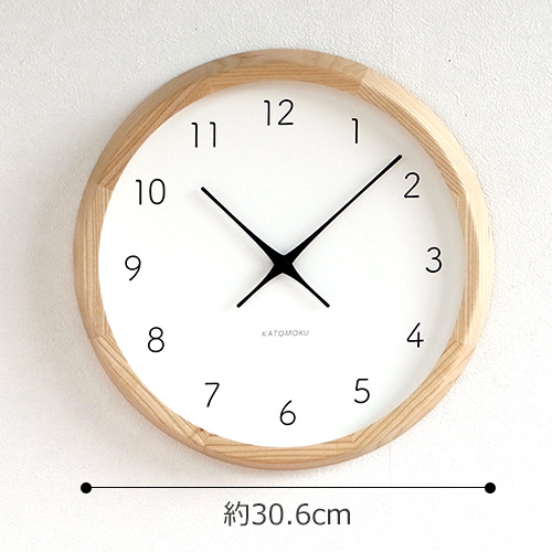 NEW定番】 新品 KATOMOKU 加藤木工 カトモク 電波時計 壁掛け時計の