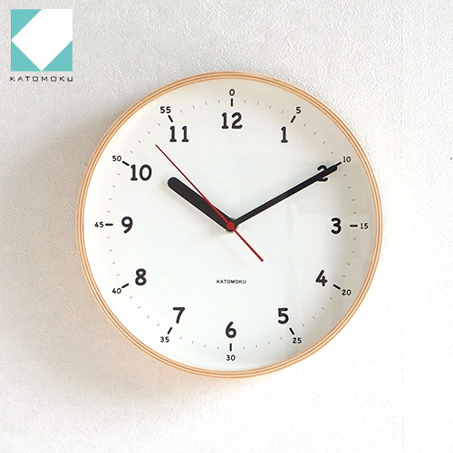 加藤木工 カトモク KATOMOKU Plywood Wall Clock L ナチュラル 掛時計