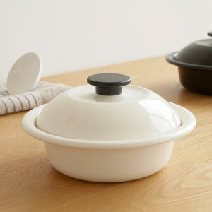 野田琺瑯 鍋 ココナベ 個々鍋 小 19cm 蓋付き ここなべ 琺瑯鍋 ホーロー鍋 万能鍋 直火対応 ガス火対応 IH対応 1人用 日本製