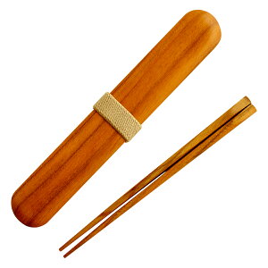 My箸セット 小 箸・箸箱セット 17.5cm 木製 桜 楓 チェリー メープル かぶせ蓋 お弁当 天然木 クラフト木の実 薗部産業 お弁当用 ランチ お箸セット