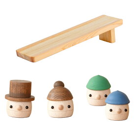 こまむぐ Oセット(どんぐりの坂 ・どんぐりぱぱ・どんぐりまま・どんぐりころころ2個) 木のおもちゃ 木製 知育 玩具 日本製 おもちゃのこまーむ