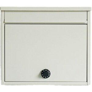 ワイドポスト グリーン グレー クリーム 郵便ポストダイヤル式 壁掛け 壁付 置き型 タテ開き A4サイズ対応 ポスト おしゃれ 郵便受け スチール ビス付き アクシス