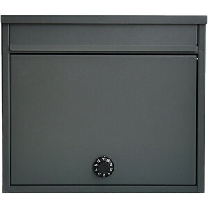 ワイドポスト グリーン グレー クリーム 郵便ポストダイヤル式 壁掛け 壁付 置き型 タテ開き A4サイズ対応 ポスト おしゃれ 郵便受け スチール ビス付き アクシス