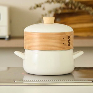 【クーポン対象 10/27 10:59まで】 富士ホーロー せいろ付き ホーロー鍋 20cm IH対応 ガス火対応 蒸し器セット 竹製せいろ 蒸し鍋 蒸し料理