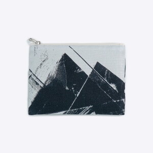 日本製 ポーチ 小物入れ フラットポーチ リネンポーチ | with ink 2|アーティスト Chappy | 石部奈々美|国産リネンキャンバス 近江麻 Linen FAVORRIC フェイバリック コスメポーチ カード入れ 小さ