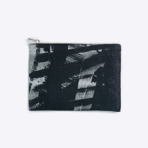 日本製 ポーチ 小物入れ フラットポーチ リネンポーチ | with ink 5|アーティスト Chappy | 石部奈々美|国産リネンキャンバス 近江麻 Linen FAVORRIC フェイバリック コスメポーチ カード入れ 小さ